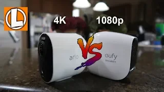 Arlo Ultra 4K vs Eufy Cam E 1080P Battery Powered WiFi Cameras