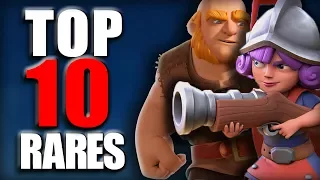 TOP 10 BEST RARE CARDS IN CLASH ROYALE AFTER NEW 2017 UPDATE! BEST RARES YOU SHOULD USE!