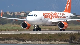 Close Up Take Off And Landings At Corfu Airport