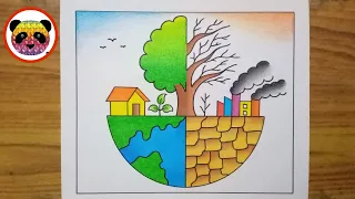 World Environment Day Drawing / World Environment Day Poster Drawing / Save Environment Drawing