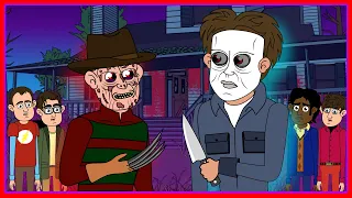 Halloween: Michael Myers vs Freddy Krueger (Parody Animation) w/ The Big Bang Theory