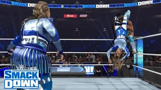 WWE 2K24 SMACKDOWN CHELSEA GREEN & PIPER NIVEN VS BIANCA BELAIR & JADE CARGILL