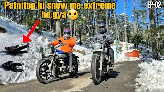 Patnitop ki snow pe bike ride | Winter Kashmir Ride Ep-02| Honda Highness CB350 | deepranjansachan