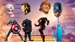 Elza & iron man & captain america | Wrong Heads Top Superheroes | Wrong Superheroes Puzzle