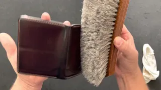 How to polish shell cordovan leather.