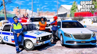 РЕАЛЬНЫЕ ПАЦАНЫ В GTA 5 - ОСТАНОВИЛ ПОЛИЦЕЙСКИЙ И ХОЧЕТ ПОСАДИТЬ НАС В ТЮРЬМУ ЗА УГОН! 🌊ВОТЕР