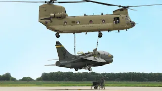 Gigantic US Helicopter Lifting an Entire Aircraft