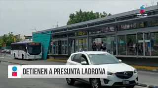 Detienen a presunta ladrona en estación de la Macro Calzada | Imagen Noticias GDL con Rey Suárez