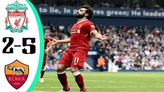 ملخص مباراة ليفربول وروما 5-2 ثنائية الملك صـ ـلاح - جنون رؤوف خليف