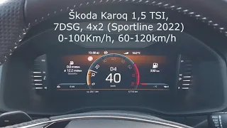 Acceleration 0-100Km/h Skoda Karoq 1,5 TSI 4x2 (2022)