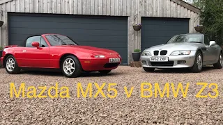 £3,000 Roadster Shootout - Mazda MX5 v BMW Z3. Which is the best Value for Money Roadster?