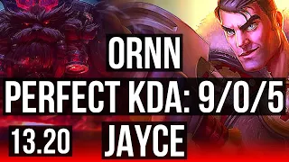 ORNN vs JAYCE (TOP) | 9/0/5, 66% winrate, Legendary | BR Diamond | 13.20