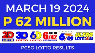 Lotto Result Today 9pm March 19 2024 PCSO