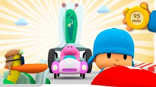 🏎 POCOYO AND NINA - The Fantastic Racing Car [95 min] ANIMATED CARTOON for Children | FULL episodes