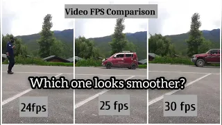 Video Frame Rate Comparison. 24fps, 25fps and 30fps. Smart Phone Camera Recording.