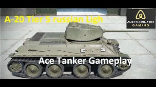 WOT A-20 russian Tier 5 Light ACE Tanker Gameplay