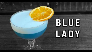 Blue Lady Cocktail Recipe | Blue Curacao Cocktails | Booze On The Rocks