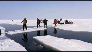 В районе Охотского и Мальков оторвало лед