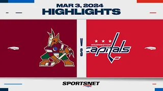 NHL Highlights | Coyotes vs. Capitals - March 3, 2024