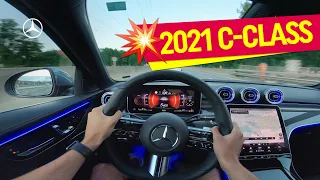 2022 (2021) Mercedes-Benz C-Class C200 AMG Line (W206) Autobahn POV Drive