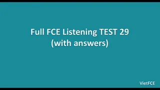 Full B2 First (FCE) Listening Test 29