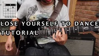 Como tocar "Lose Yourself To Dance" de Daft Punk - Tutorial Guitarra (HD)