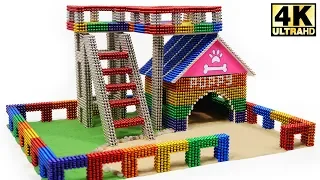 DIY - How To Build Amazing Puppy Dog House from Magnetic Balls (Magnet ASMR) | Magnetic Man 4K