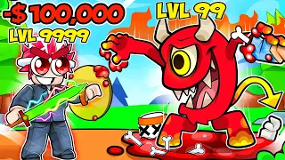 Spending $100,000 To DEFEAT MONSTER in ROBLOX..