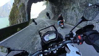 Benelli TRK 502 X on board Lago d'Iseo