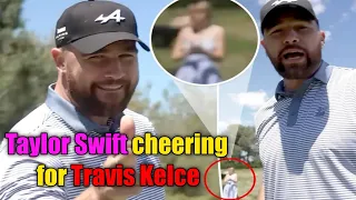 Taylor Swift CHEERING for Travis Kelce at Las Vegas golf tournament by the way she claps