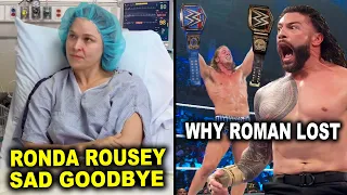 Why Roman Reigns Lost Undisputed WWE Universal Title to Riddle & Ronda Rousey Sad Goodbye - WWE News