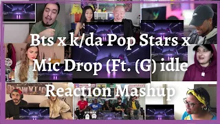 K/DA x BTS – Pop/Stars & Mic Drop (ft. (G)I-IDLE  REACTION  MASHUP