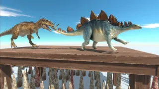 Carcharodontosaurus VS All Dinosaurs On The Table | Animal Revolt Battle Simulator