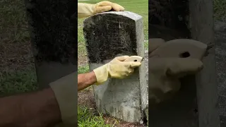 Navy #veteran deep cleans forgotten #WWII headstones. #veterans #military #deepcleaned  #graves