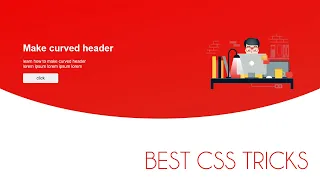 How to make curved header using html,css