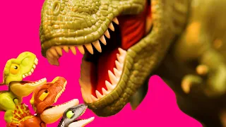 Страшная пластиковая модель T-Rex -Dinosaur and Godzilla Stop Motion-