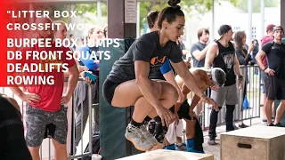 "Litter Box" CrossFit WOD | Burpee Box Jumps + DB Front Squats + Deadlifts