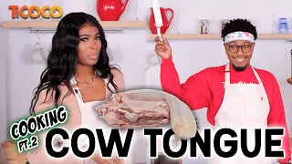 Tasting COW TONGUE and Learning How To Properly Squeeze A Lime? |  T and Coco Ep. 6, Part 2