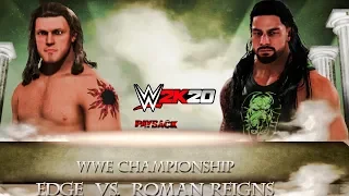 WWE 2K20 Roman Reigns vs Edge - Hell In A Cell Match - WWE Championship - WWE 2K20 PS4 Gameplay