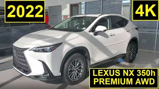 Lexus NX 350h AWD Premium Package in Eminent White Views in 4K Hybrid Model