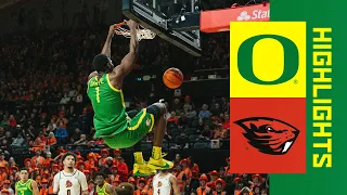 Oregon Men’s Basketball vs. Oregon State | GAME HIGHLIGHTS (2024)