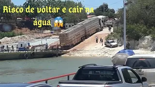 Rodotrem  Carregado de Bois não consegue subir / Correndo sério Risco de Cair no Rio / Manga_MG
