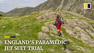 England’s mountain ambulance service team trials paramedic jet suit