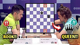 Can Magnus Beat Nepomniachtchi In ROOK Vs QUEEN ENDGAME??😱|| Global Chess League🏆