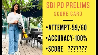 Unexpected Result☺️ l My scorecard of SBI PO prelims l #sbipo #prelims #2022 #result #scorecard