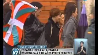 Visión 7: España libera a la etarra condenada a 3.828 años de prisión