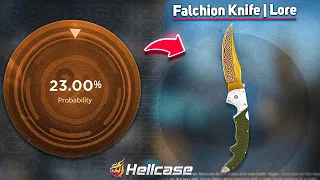 'UPGRADE' ile %23 Şansla *Falchion Knife | Lore* Katladım !? (HELLCASE)