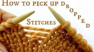 How to pick up a dropped stitch - Easy & Quick Knitting Tutorial