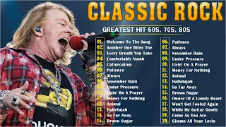 Guns' N Roses, Scorpions, Queen, Aerosmith, U2, Bon Jovi || Top 100 Classic Rock Songs Of All Time