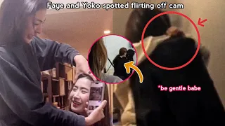 Faye and Yoko spotted flirting off cam part 2| Flirting even their friends are around